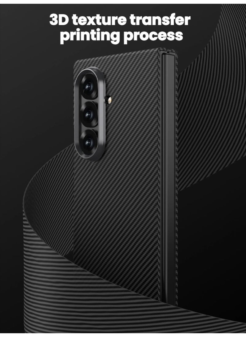 general Carbon Fiber Case Compatible with Samsung Galaxy Z Fold7, Built-in Front Screen Protection, Ultra-thin Protective Cover for Samsung Z Fold 7 - Image 4
