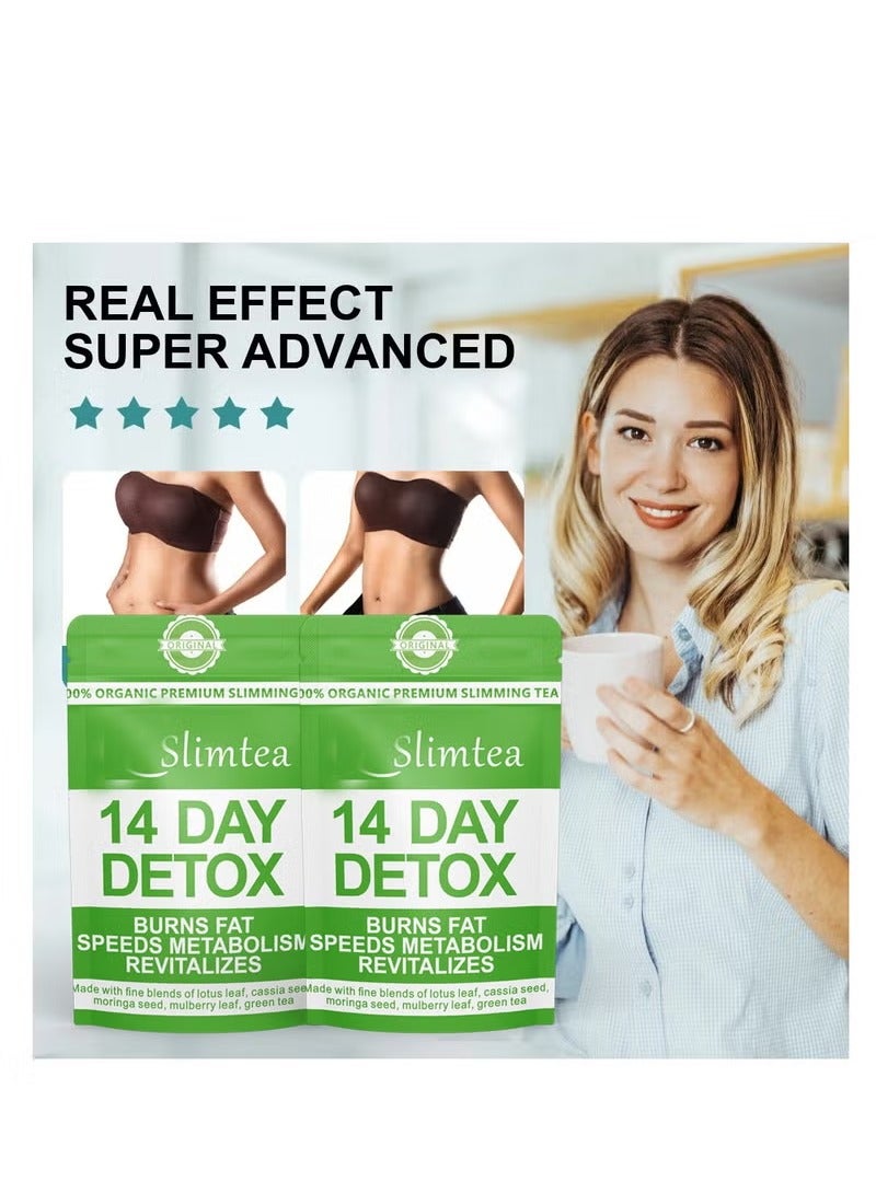 TOP ONE 14-Day Organic Weight Loss Tea: Promotes Fat Digestion and Absorption, Aids Bowel Movement, Supports Stomach Health, Helps Digestion, Reduces Accumulation of Abdominal Fat  - Image 4