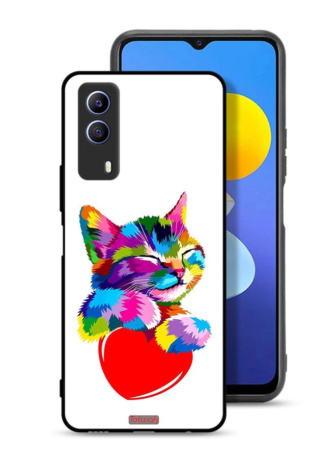 Tolwak Vivo T1x Protective Case Cover Colourful Kitten - Image 1