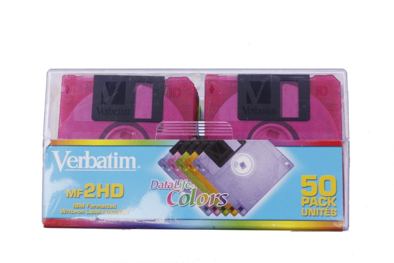 Verbatim DataLife Colors 3.5" 1.44 MB IBM Formatted HD Computer Disks 50 Pack - Image 2