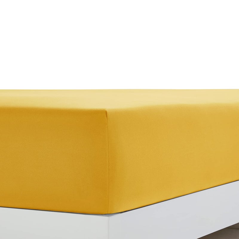 Clara Clark Bed Sheets, Premier 1800 Series 4 Piece Bed Sheet Set, Deep Pocket, Wrinkle, Fade, Stain Resistant, Luxury Soft Bedding Sheets & Pillowcases, Queen, Yellow - Image 3