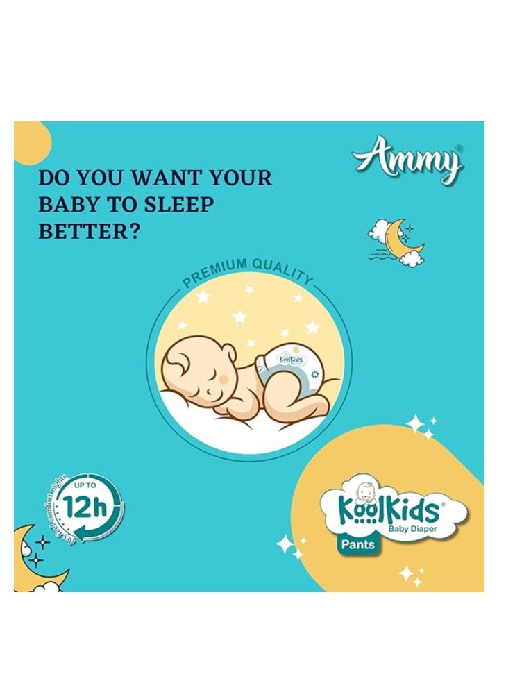 آيمي سراويل حفاضات الأطفال من Ammy Koolkids، مقاس XL (24 قطعة)، سراويل حفاضات خالية من الطفح الجلدي للأطفال، فائقة النعومة، نظام ملاءمة ذكي فائق المرونة، (12-17 كجم) - Image 2