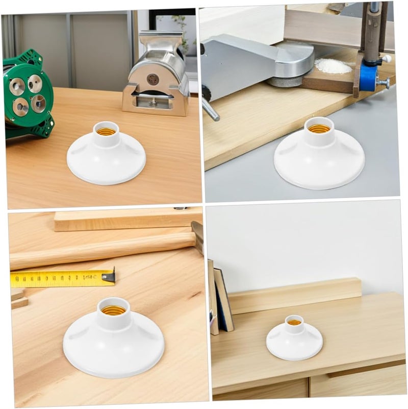 ABOOFAN 6pcs Screw Lamp Socket Adapter Fire-Resistant Flat Bulb Holders for Compatible with Light Bulbs Easy Installation Design - Image 3