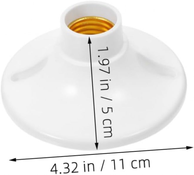 ABOOFAN 6pcs Screw Lamp Socket Adapter Fire-Resistant Flat Bulb Holders for Compatible with Light Bulbs Easy Installation Design - Image 2
