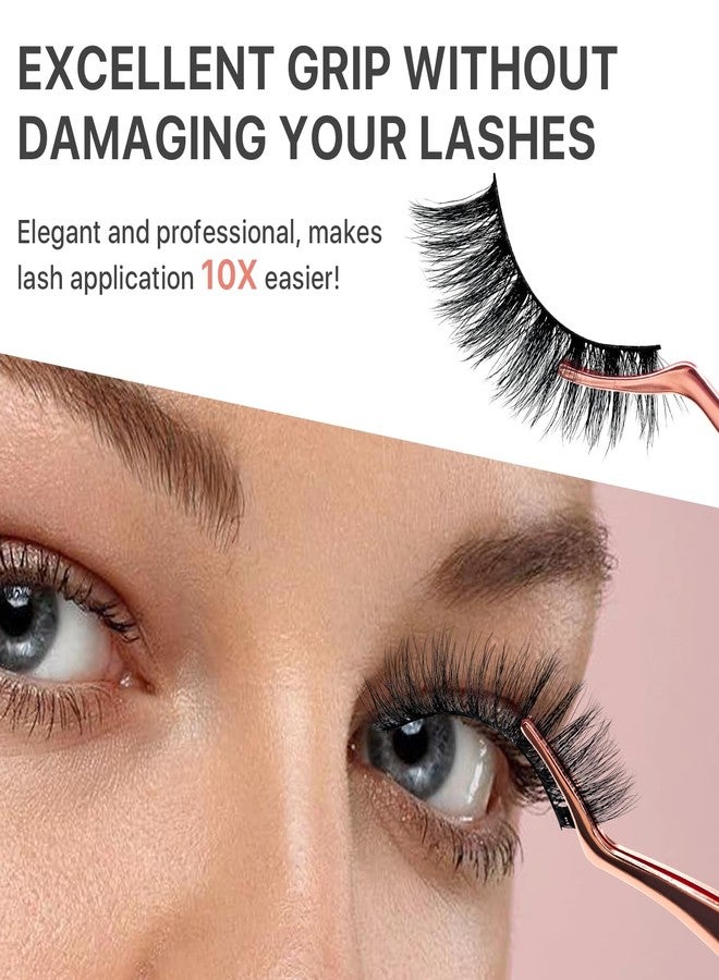 Pretty memory أداة تطبيق الرموش المحسّنة بذاكرة جميلة مع مشط، ملقط رموش من الفولاذ المقاوم للصدأ 2 في 1، مكابس تمديد الرموش، مشبك ملقط منحني لتطبيق وإزالة سهلة - Image 4