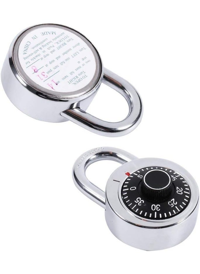 قفل أمان مرمز، أقفال دوارة، قفل خزانة بنظام أرقام قرص دائري، قفل أمان، للخزائن والأمتعة وشنط السفر - Image 3