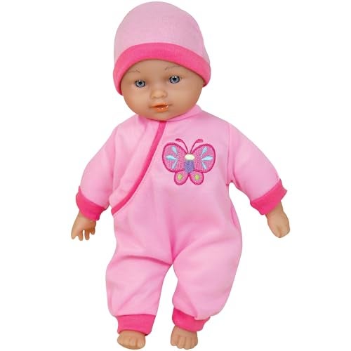 Lissi 11 Talking Baby Doll Pink Butterfly Outfit Matching Hat 6 Interactive Sounds Soft Body Realistic Roleplay Toy Kids Toddlers 2 - Image 1
