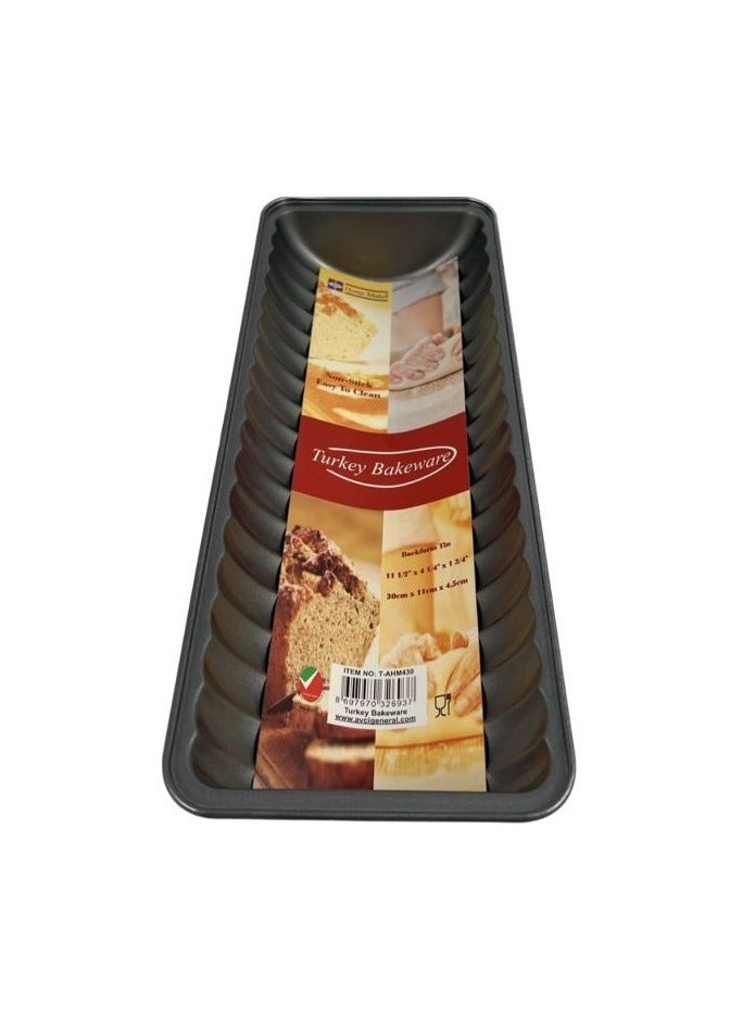 Homemaker Non-stick Back Form Tin - Cake Pan, 30cm x 11cm x 4.5cm, Black - Image 1