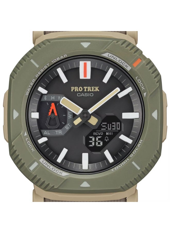 Casio Pro Trek PRJ-B001-5D Tough Solar Bluetooth Men’s Outdoor Watch with Bio-Based Resin Band, 100M Water Resistant - Image 4