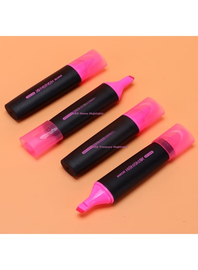 Baoke Mp4906 Highlighter Fluorescent Pen Water-Based Marker Pen Student Office Supplies Pink 10Pcs/Box - Image 4