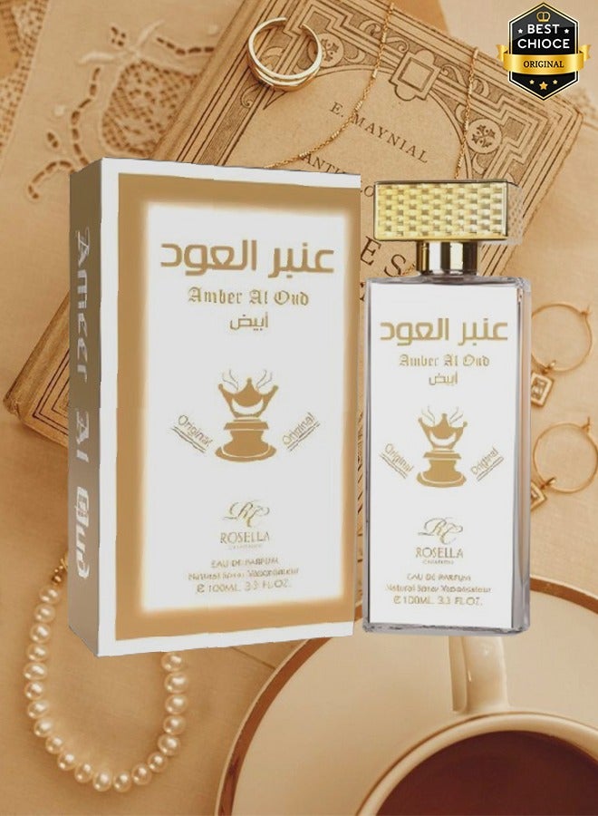 روزيلا 6 قطع عطر عنبر العود للجنسين أبيض 100 مل - Image 2