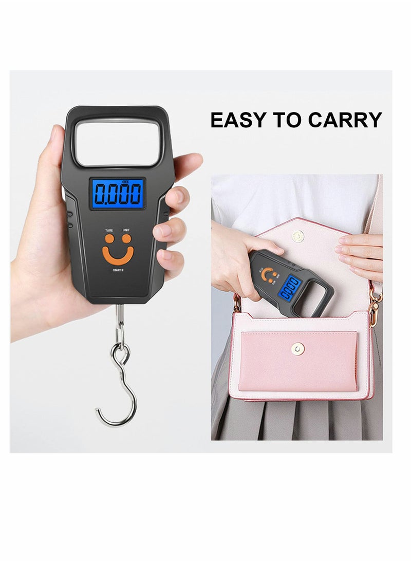 KASTWAVE - Luggage Scale, KASTWAVE Fish Scale, USB Rechargeable Digital Electronics Hanging Luggage Weight Scales for Family Travel Shopping Fishing, (black) - Image 1