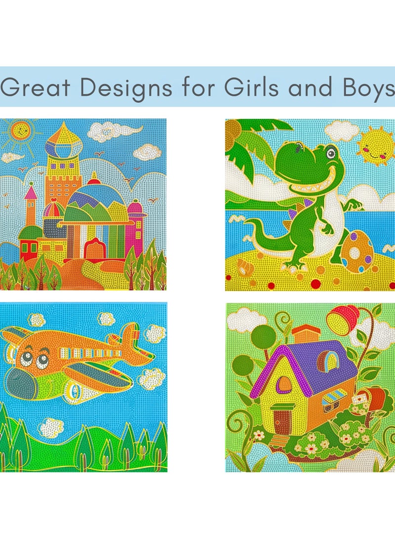 فيو مجموعة فن الماس المكونة من 30 سم، عبوة واحدة، متنوعة، لفتيان وفتيات، مجموعة لصق فنية إبداعية بالماس، مجموعة للأرقام للأطفال والمبتدئين البالغين، فن الماس للأطفال من سن 6 إلى 12، حرفة سهلة بألوان زاهية، فن الموزاييك الكريستالي، زينة للمنزل وغرفة الأطفال، هدايا عيد الميلاد للفتيان، هدايا للفتيات، هدايا للحفلات، حشو حقائب الهدايا، 30 سم - Image 2