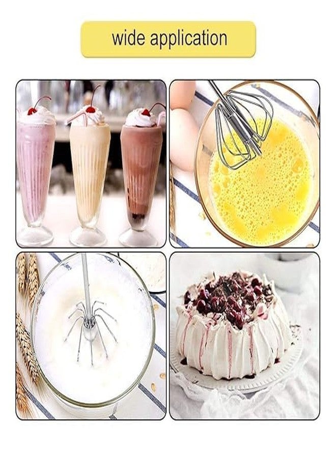 Florisca® Stainless Steel whisks, Hand Push Whisk Blender semi-Automatic Mixer Egg Milk Beater frother Rotating for Blending, whisking, Beating & Stirring (Egg Whisker) - Image 3