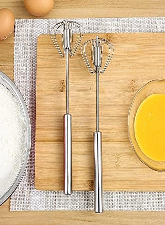 Florisca® Stainless Steel whisks, Hand Push Whisk Blender semi-Automatic Mixer Egg Milk Beater frother Rotating for Blending, whisking, Beating & Stirring (Egg Whisker) - Image 4