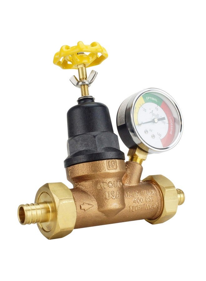 Apollo Valves ApolloPEX 3/4" Bronze Double Union PEX Water Pressure Regulator w/Gauge (APXPRV34WG) - Image 3