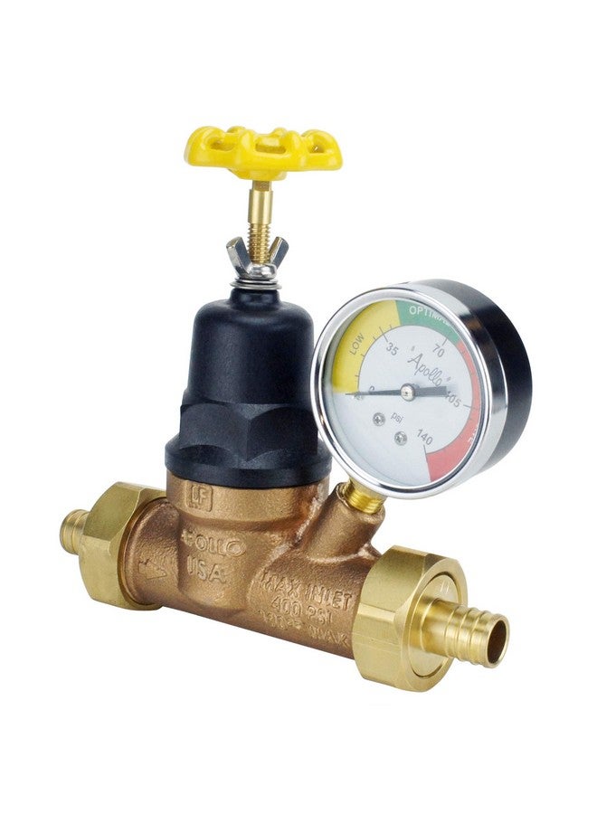 Apollo Valves ApolloPEX 3/4" Bronze Double Union PEX Water Pressure Regulator w/Gauge (APXPRV34WG) - Image 4