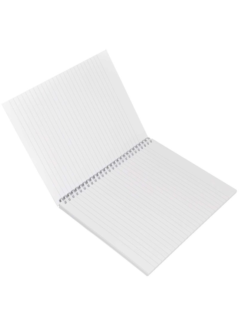FIS LIGHT Pack of 10  Spiral Soft Cover Notebook, Single Line, 9X7 Inches (22.86 X 20.32 CM) 100 Sheets -LINB971704S - Image 3