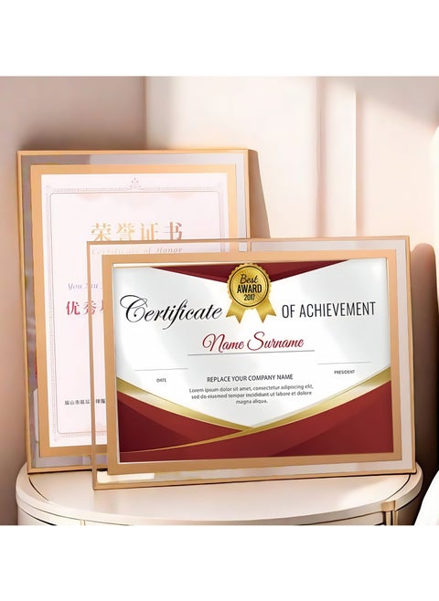 A4 Picture Frames Glass Photo Frame for Tabletop Picture Frame Made of High Definition Glass