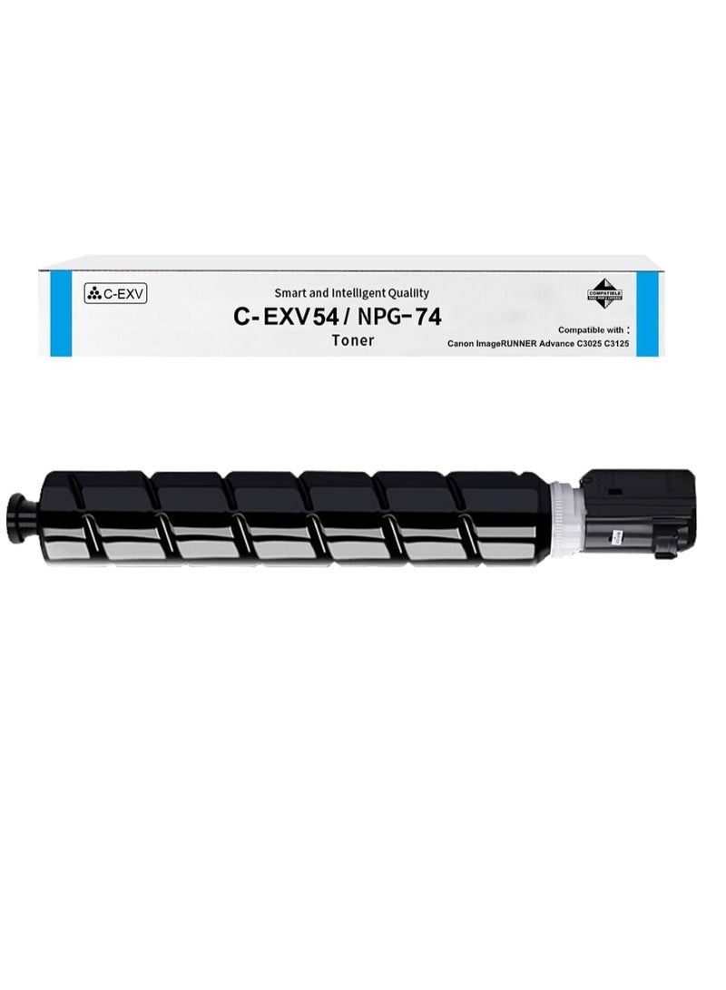 Terabyte CEXV-54 CYAN Compatible with Canon EXV 54 Toner Canon C-EXV54 Cyan Canon C-EXV 54 Toner NPG-74 GPR-58 Canon 1395C002 for Canon Imagerunner Advance C3125 C3025 C3025i C3125i Canon iR ADV C3125 C3025i 5 - Image 1