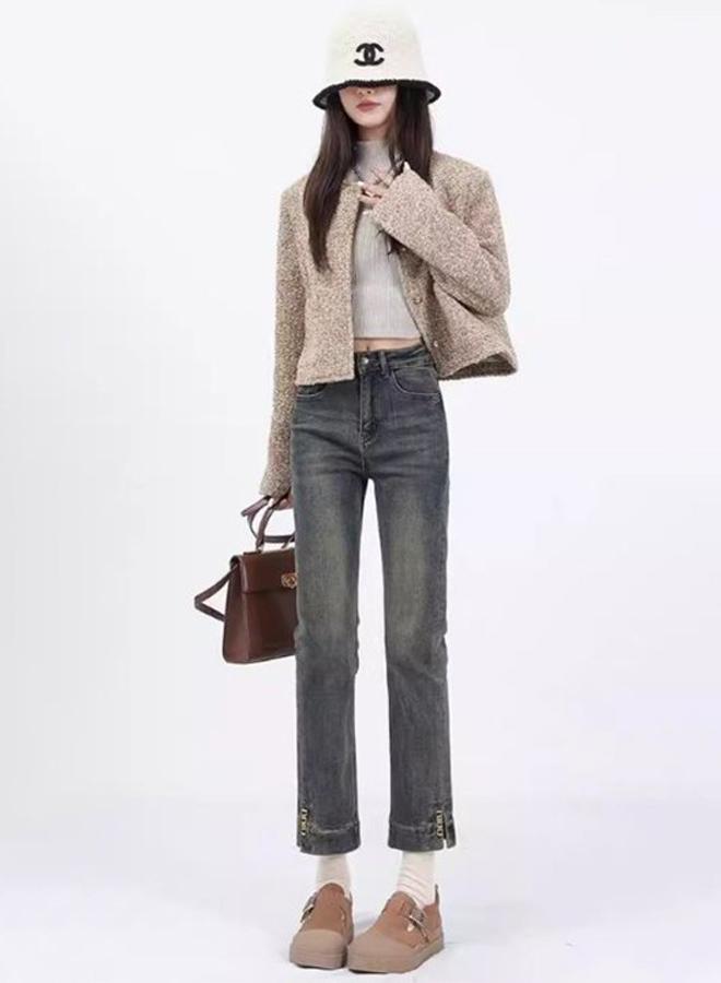 YUNIQEE Blue Straight Fit High-Rise Light Fade Denim Jeans - Image 1