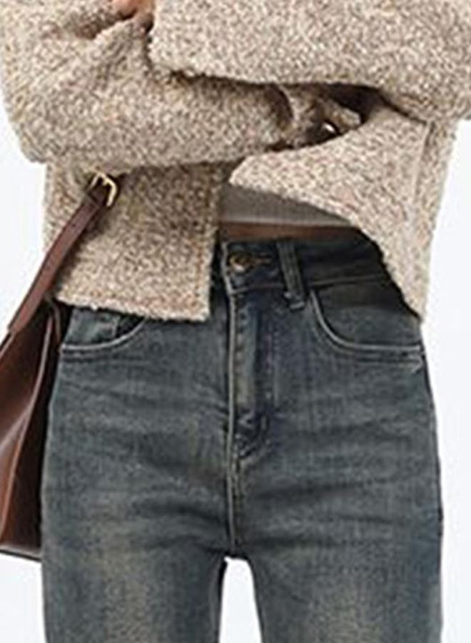 YUNIQEE Blue Straight Fit High-Rise Light Fade Denim Jeans - Image 2