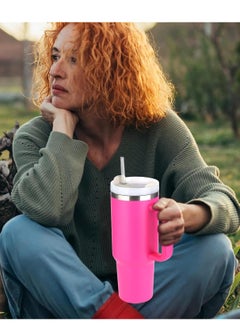 TIGER Tumbler with Handle – Insulated Stainless Steel Travel Mug with Lid, Straw, Leak-Proof, Vacuum Insulated, Keeps Drinks Cold & Hot for Hours – Reusable Travel Mug for Coffee, Tea, and Beverages  - Image 3