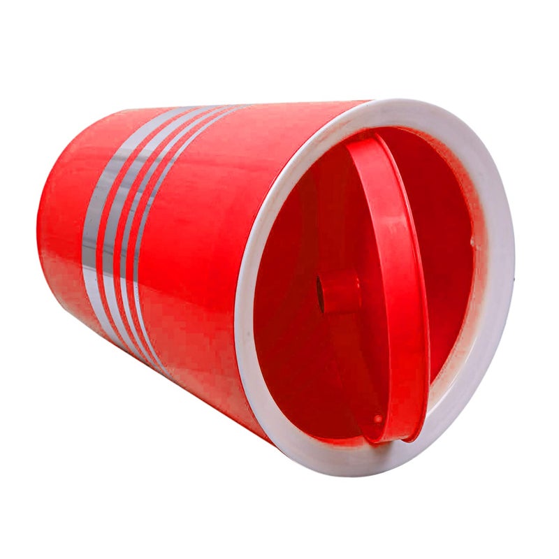 Kuber Industries Kuber Industries Plastic DustbinWastebin With Swing Lid 7 Liter Pack of 2 Red Yellow47KM0815  - Image 4