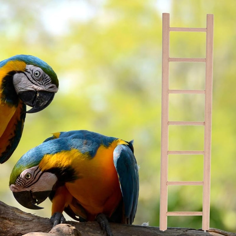 4Pcs Natural Wooden Parrot Ladders Bird Cage Chewable Climbing Toy for Parakeets Cockatoos Lovebirds - Image 5