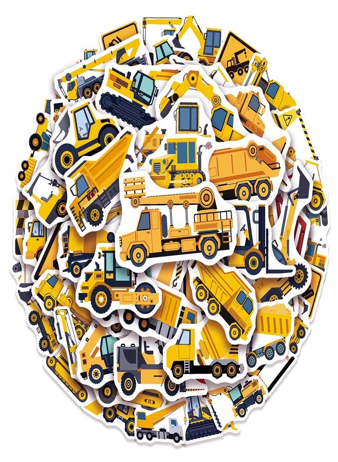 Cleverplay 100 Pack Construction Stickers, Construction Party Favors, Birthday Decorations - Image 1