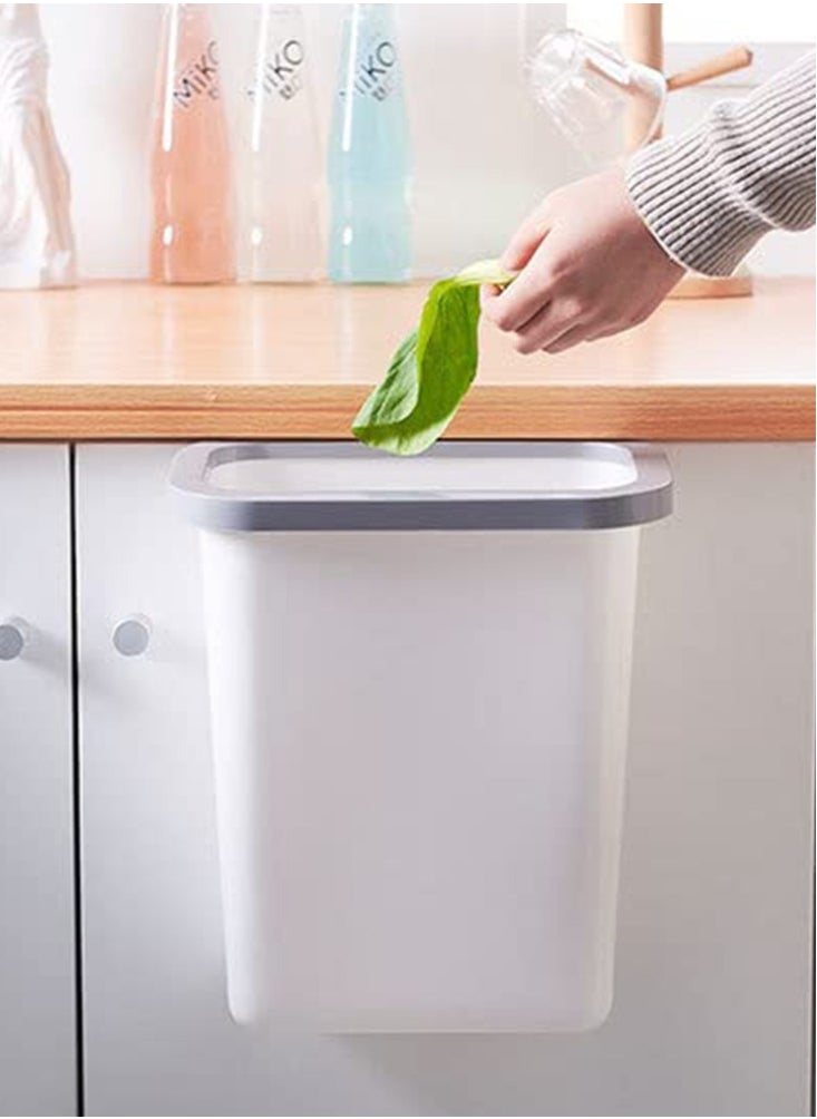 Perfii Hanging Trash Bin Kitchen Cabinet Door Hanging Storage Waste Bin Garbage Plastic Bag Holder Basket  - Image 3
