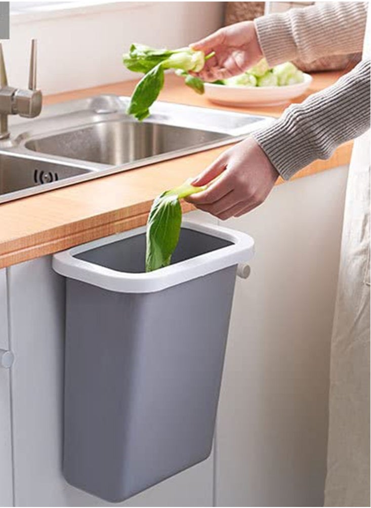 Perfii Hanging Trash Bin Kitchen Cabinet Door Hanging Storage Waste Bin Garbage Plastic Bag Holder Basket  - Image 4