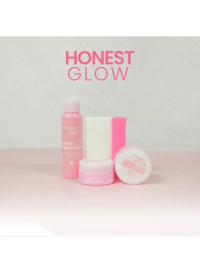 Transformed Skin Honest Glow Facial Set Brightening Cleansing Moisturizing Skin Care Set - Image 5