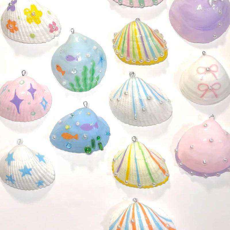 Wanwanzi 140Pcs Tiny Sea Shells - 0.8-1.2 inches Natural Small White Clam Shells for Crafts Bulk for Home Decor, Beach Theme Party, Fish Tank Vase Filler, Bracelet Making - Image 3