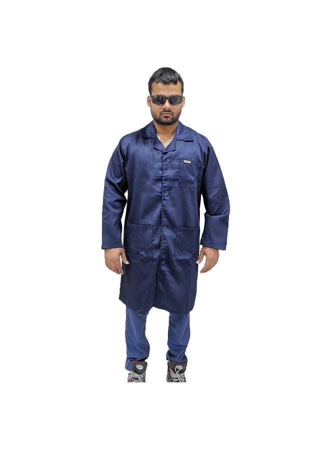 Armour Production Armour Production Labcoat for Multipurpose Use for Laboratory, Medical, and Industrial Use | Long Sleeves Lab Coat for Men & Women | Navy | Size-4XL  - Image 2