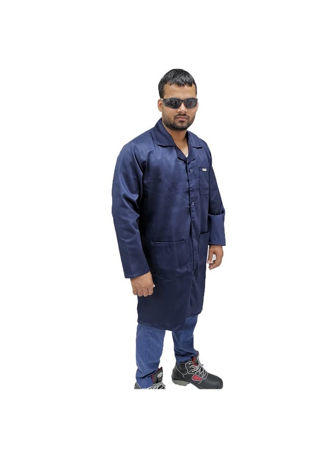Armour Production Armour Production Labcoat for Multipurpose Use for Laboratory, Medical, and Industrial Use | Long Sleeves Lab Coat for Men & Women | Navy | Size-4XL  - Image 4