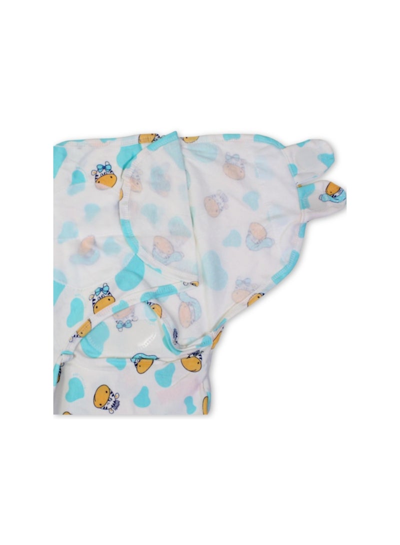 قماط قطني للأطفال - بنقشة رؤوس أبقار بيضاء - Image 4