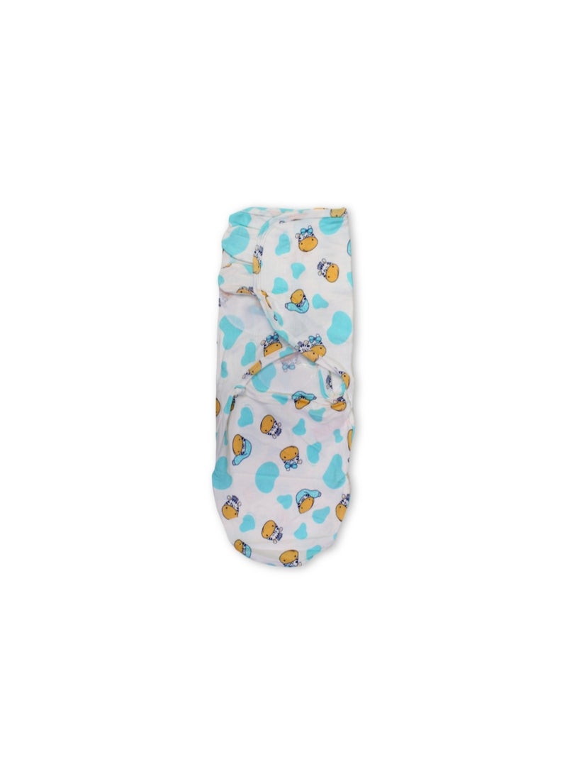 قماط قطني للأطفال - بنقشة رؤوس أبقار بيضاء - Image 1