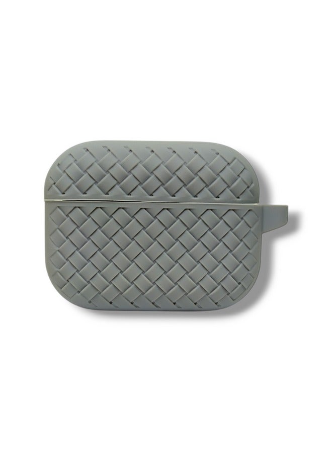 AirPods Pro Silicone Case with Stylish Ribbed Design - Grey  - Image 5