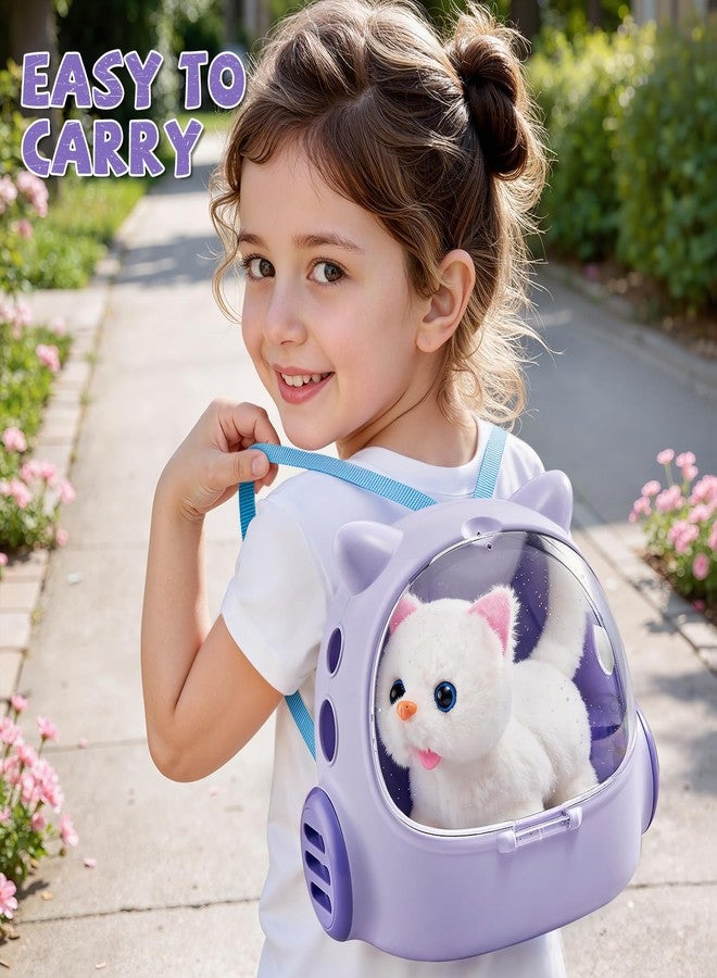 MEWOCHEE Cat Toys for Kids Girls 3 4 5 6 Year old, Interactive Toy Cat with Walking and Meowing, Electronic Robot Stuffed Cat, Pretend Play Toys for Toddler 3-5 6-8, Idea Birthday Gifts for 5 Year old Girls - Image 5
