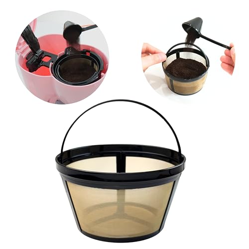 TRONMEI 8-12 Cup Reusable Coffee Filter - BPA Free, Eco-Friendly, Compatible with Mr. Coffee, Black+Decker & Most Standard 8-12 Cup Drip Coffee Makers (1-Pack) - Image 5
