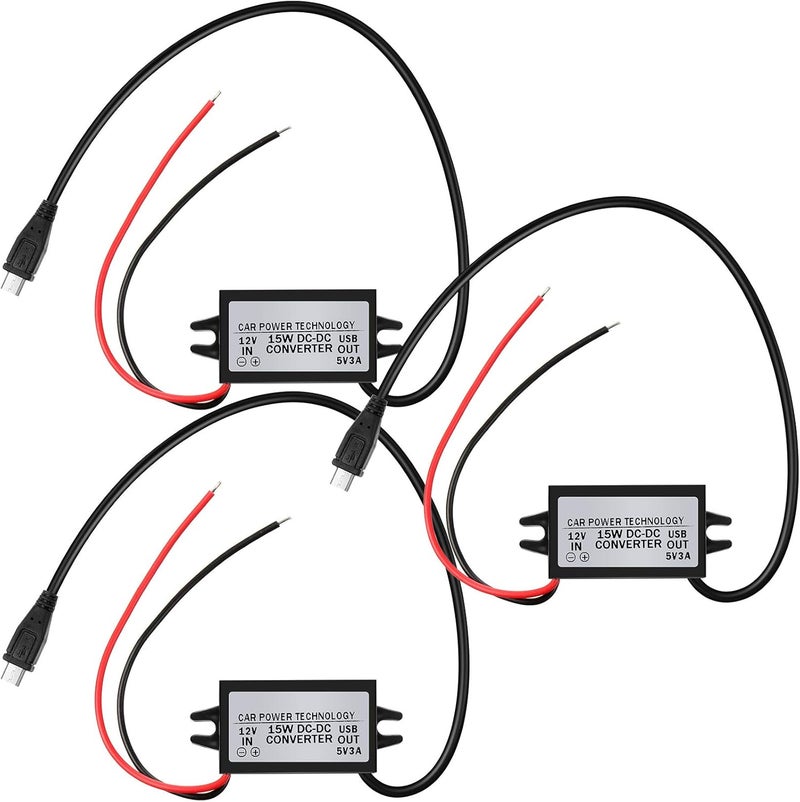 Weewooday DC-DC Buck Converter Module 12V to 5V Micro USB Power Adapter Compatible with Ring Alarm Keypad (3) - Image 1