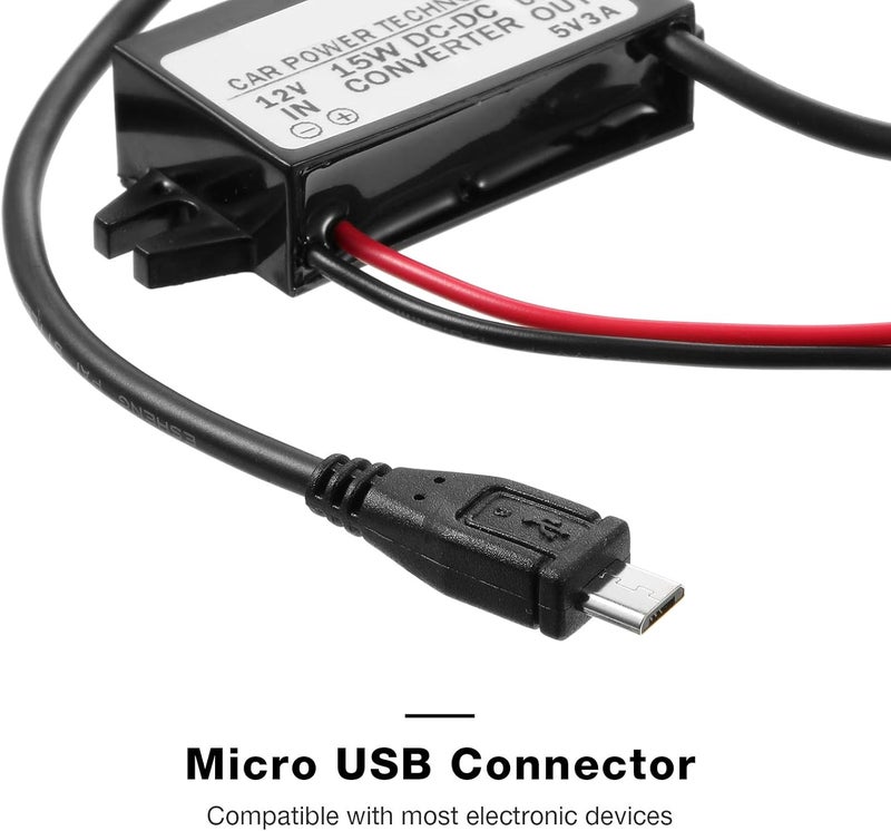 Weewooday DC-DC Buck Converter Module 12V to 5V Micro USB Power Adapter Compatible with Ring Alarm Keypad (3) - Image 4