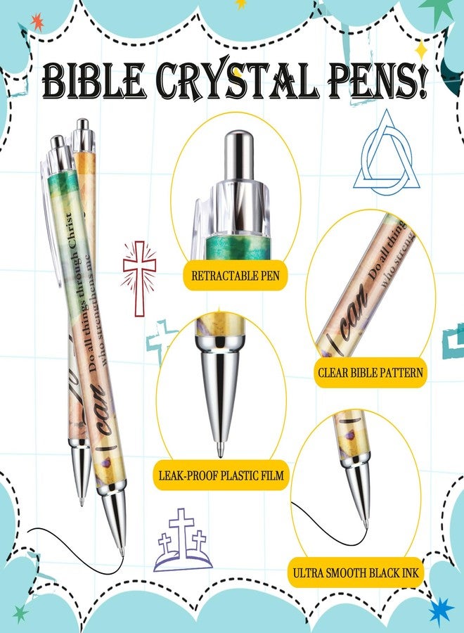 Moinchore 30 Sets Easter Christian Bible Verse Pens Gifts Bulk Pens Bookmarks Religious Favors Prayers Christian Women Gifts Bulk Church Items Scripture Black Ink Ballpoint Stylus Pen(Landscape Style) - Image 4