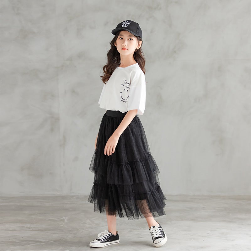 Children'S Mesh Skirt Large Children'S Princess Skirt New Korean Style Girl'S Skirt Three-Layer Yarn Short Skirt Mesh Skirt - Image 3