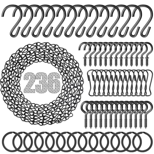 Dpyrrhic 236 Inch Hanging Basket ChainDecorative DIY Metal Black Hanging Chain for PhotoBird FeederWind ChimesPlanters Baskets - Image 1