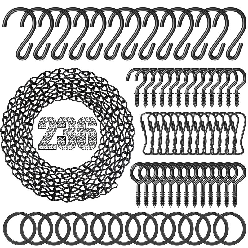 Dpyrrhic 236 Inch Hanging Basket ChainDecorative DIY Metal Black Hanging Chain for PhotoBird FeederWind ChimesPlanters Baskets - Image 2