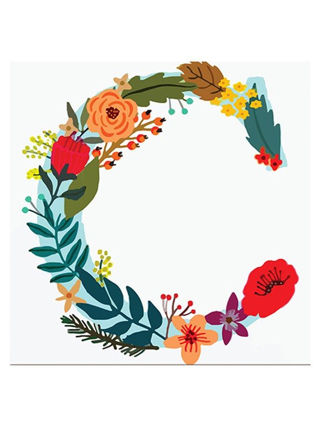 RYN Alphabet C Themed Wall Art Red/Blue/Yellow 30x30cm - Image 1