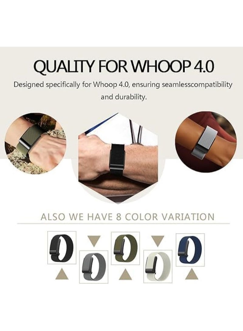 SuperKnit Band Strap for WHOOP 5.0/MG, One, Peak Devices – ECG Compatible Ultra-Soft, Adjustable & Stylish Band with U-Shape Silver Connector - Image 5