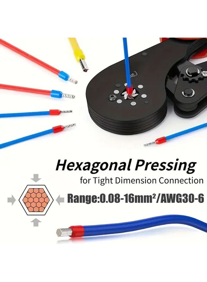16 6 أداة كماشة العقص مجموعة لأدوات 0.08-16 مم² AWG30-5 وصلات الكابلات المعزولة بـ PVC - Image 5